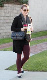 Alyson Hannigan gives a wave and a smile visiting a friend. January 3, 2013  (5).jpg