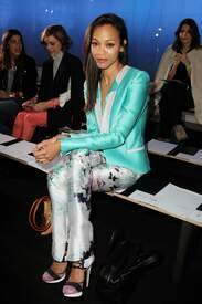 Zoe Saldana Prabal Gurung Fall 2012 Collection show February 11, 2012 in New York City. 008.jpg