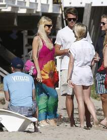 Paris Hilton seen out on a beach in Malibu482lo.jpg