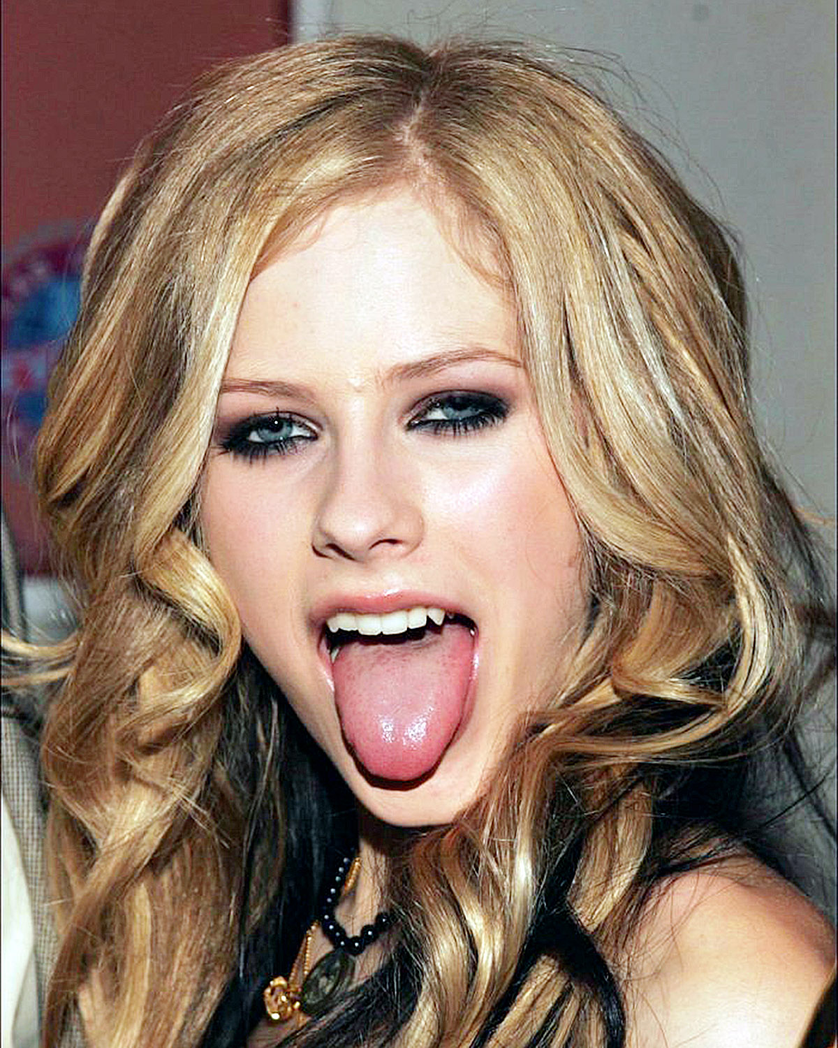 Celebrities sticking their tongue out.
