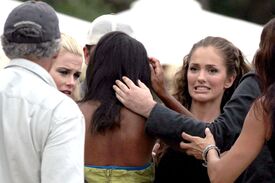 CU-Rachael Taylor and Minka Kelly on the set of Charlie's Angels in Miami-08.jpg
