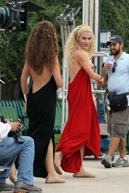 CU-Rachael Taylor and Minka Kelly on the set of Charlie's Angels in Miami-26.jpg