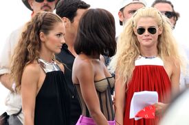 CU-Rachael Taylor and Minka Kelly on the set of Charlie's Angels in Miami-32.jpg