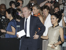 Salma Hayek arrives at Yves Saint Laurent spring-summer 2012 ready to wear collection 3.10.2011_01.jpg