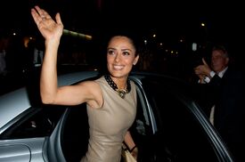 Salma Hayek arrives at Yves Saint Laurent spring-summer 2012 ready to wear collection 3.10.2011_06.jpg