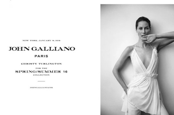 John Galliano, the Brand, Debuts a New Look With a Throwback Model —  Christy Turlington - Fashionista