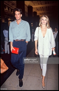 Claudia Schiffer and friend, People - Valentino Haute Couture fashion show fall winter 1992-1993 collection in Paris.jpg