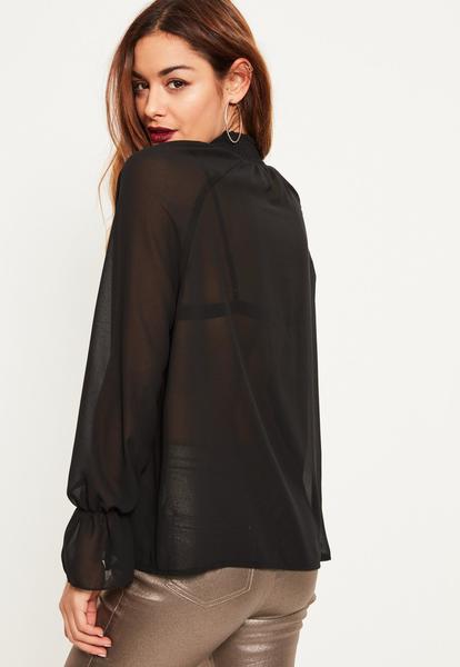 tall-exclusive-black-sheer-elasticated-high-neck-blouse 2.jpg
