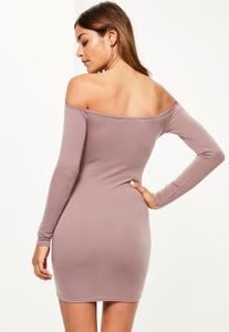 pink-rose-long-sleeve-loop-back-bodycon-dress 3.jpg