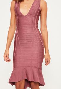 purple-bandage-plunge-frill-hem-midi-dress 2.jpg