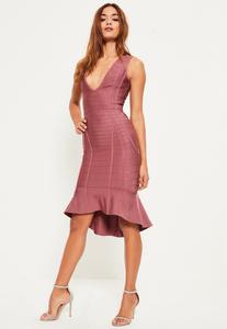 purple-bandage-plunge-frill-hem-midi-dress 1.jpg