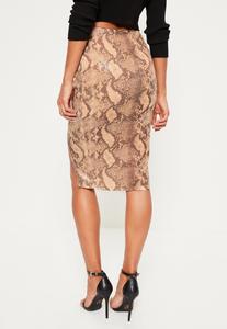 brown-split-side-snake-print-sequin-midi-skirt 4.jpg