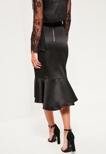 black-satin-frill-dip-hem-midi-skirt 4.jpg