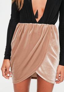 bronze-velvet-gathered-waist-mini-skirt 2.jpg