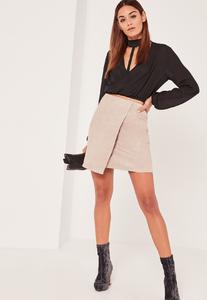 nude-faux-suede-asymmetric-wrap-mini-skirt 1.jpg