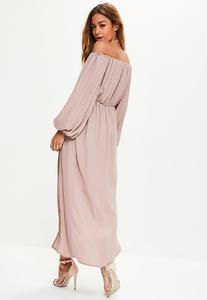 pink-bardot-balloon-sleeve-split-maxi-dress 3.jpg