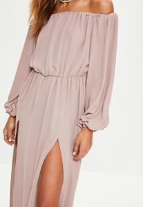 pink-bardot-balloon-sleeve-split-maxi-dress 2.jpg