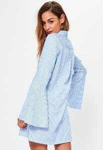 blue-stripe-flare-sleeve-shirt-dress 3.jpg