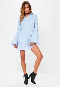 blue-stripe-flare-sleeve-shirt-dress 1.jpg