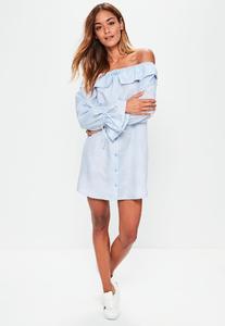 blue-stripe-bardot-tie-cuff-button-dress 1.jpg