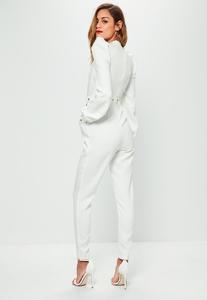 white-studded-plunge-ruched-sleeve-jumpsuit 3.jpg