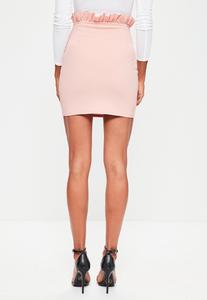 pink-crepe-frill-waist-detail-mini-skirt 3.jpg