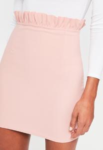 pink-crepe-frill-waist-detail-mini-skirt 2.jpg