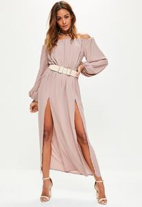 pink-bardot-balloon-sleeve-split-maxi-dress.jpg