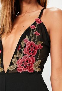 black-floral-applique-strappy-mesh-playsuit 2.jpg