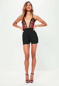 black-floral-applique-strappy-mesh-playsuit 1.jpg