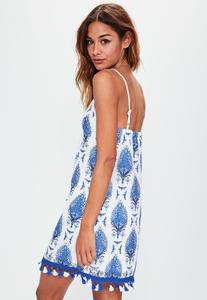 blue-mesh-print-tassel-cami-dress 3.jpg