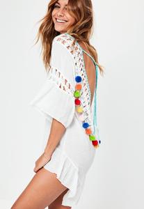 white-short-sleeve-pom-pom-beach-dress.jpg