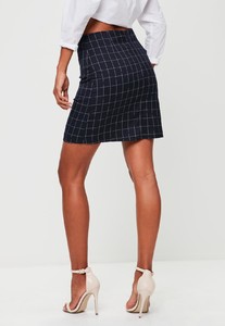 navy-lace-up-grid-plaid-mini-skirt 3.jpg