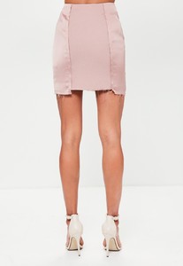 pink-crepe-satin-frayed-hem-mini-skirt 3.jpg