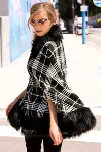 Website - www.bostonproper.com - Boucle Faux-Fur Trim Poncho 02.jpg