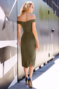 Website - www.bostonproper.com - Military Off The Shoulder Dress 02.jpg