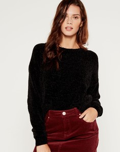 chenille-cropped-jumper-black-front-kl33593che.jpg