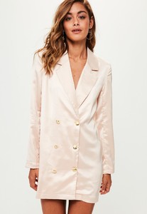 nude-satin-button-front-blazer-dress.jpg