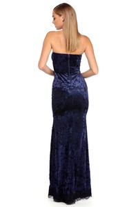 Website - www.windsorstore.com - Elle Navy Velvet Sweetheart Dress 02.JPG