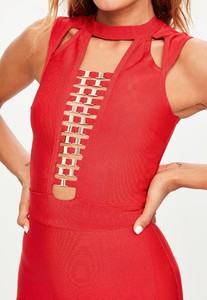 red-lattice-front-bandage-dress 2.jpg
