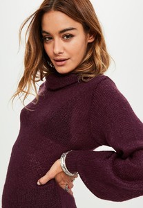 burgundy-balloon-sleeve-roll-neck-sweater-dress 2.jpg