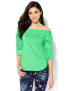 Cerelina Proesl New York & Company 7th Avenue Design Studio - Off-the-Shoulder Blouse - Solid 01259230_275.jpg