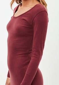 burgundy-long-sleeved-midi-dress 2.jpg