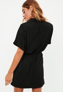 black-short-sleeve-tie-belt-shirt-dress 3.jpg