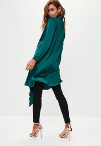 green-hammered-satin-twist-front-longline-shirt 3.jpg