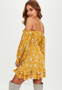 yellow-bardot-printed-wrap-front-tea-dress 3.jpg