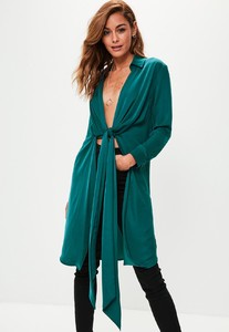 green-hammered-satin-twist-front-longline-shirt.jpg