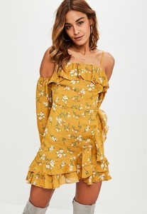 yellow-bardot-printed-wrap-front-tea-dress.jpg