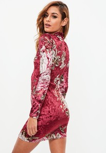 burgundy-high-neck-velvet-floral-printed-dress.jpg 3.jpg