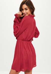 red-high-neck-long-sleeve-skater-dress.jpg 3.jpg